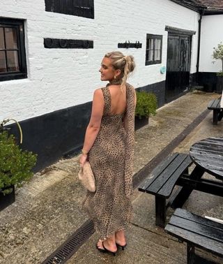 Vestido largo Zara estampado