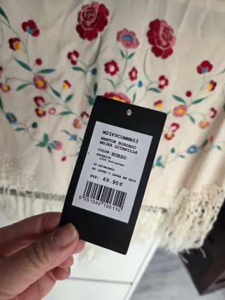 Mantoncillo Flamenca Bordado Micaela Villa