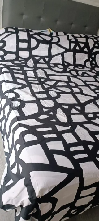 Funda Nórdica Diseño Abstracto Blanco y Negro Ikea