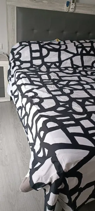 Funda Nórdica Diseño Abstracto Blanco y Negro Ikea