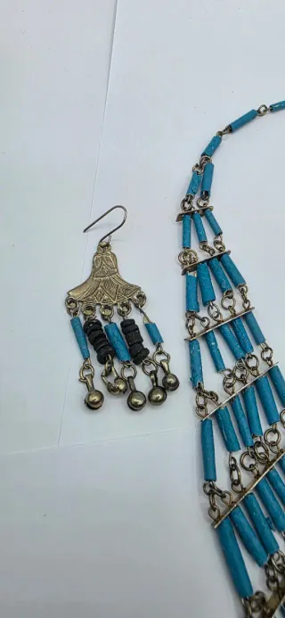 Set Etnico Collana Pettorale e Orecchini