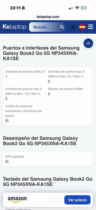 Samsung Galaxy Book2 Go 5G NP345XNA-KA1SE