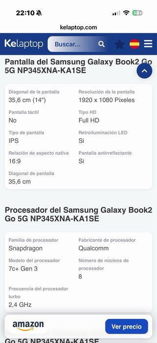 Samsung Galaxy Book2 Go 5G NP345XNA-KA1SE