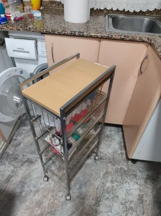 Mueble Cocina Almacenaje Metal Madera