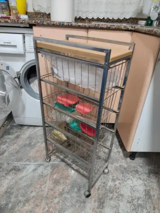 Mueble Cocina Almacenaje Metal Madera