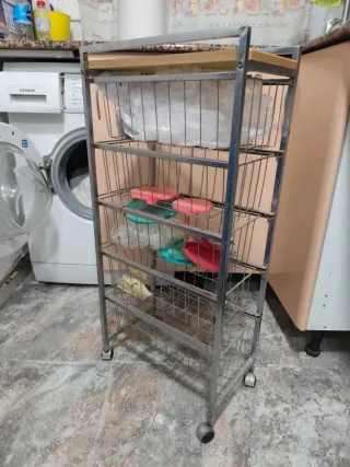 Mueble Cocina Almacenaje Metal Madera