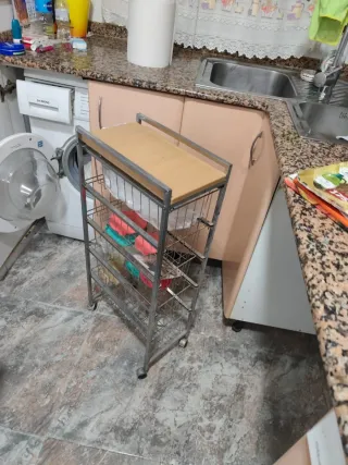 Mueble Cocina Almacenaje Metal Madera