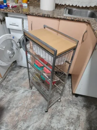 Mueble Cocina Almacenaje Metal Madera