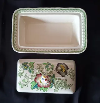 ANTIGUA MANTEQUILLERA CERÁMICA INGLESA MASON'S