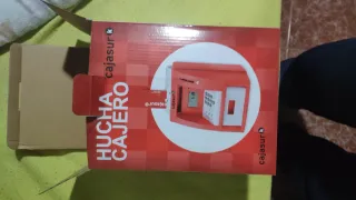 Hucha Cajero Automático Roja