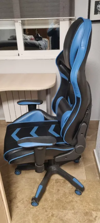 Silla Gaming Escritorio Negra y Azul