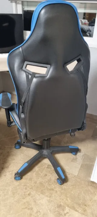 Silla Gaming Escritorio Negra y Azul