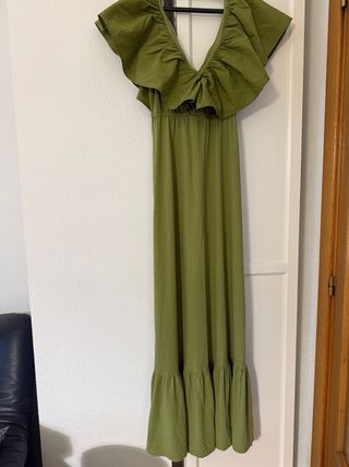 Vestido largo verde Space Flamingo