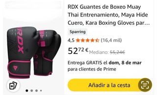 Guantes de Boxeo RDX Negros y Rosas