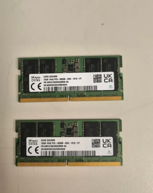 2x SK hynix 16GB DDR5 SODIMM 5600MHz