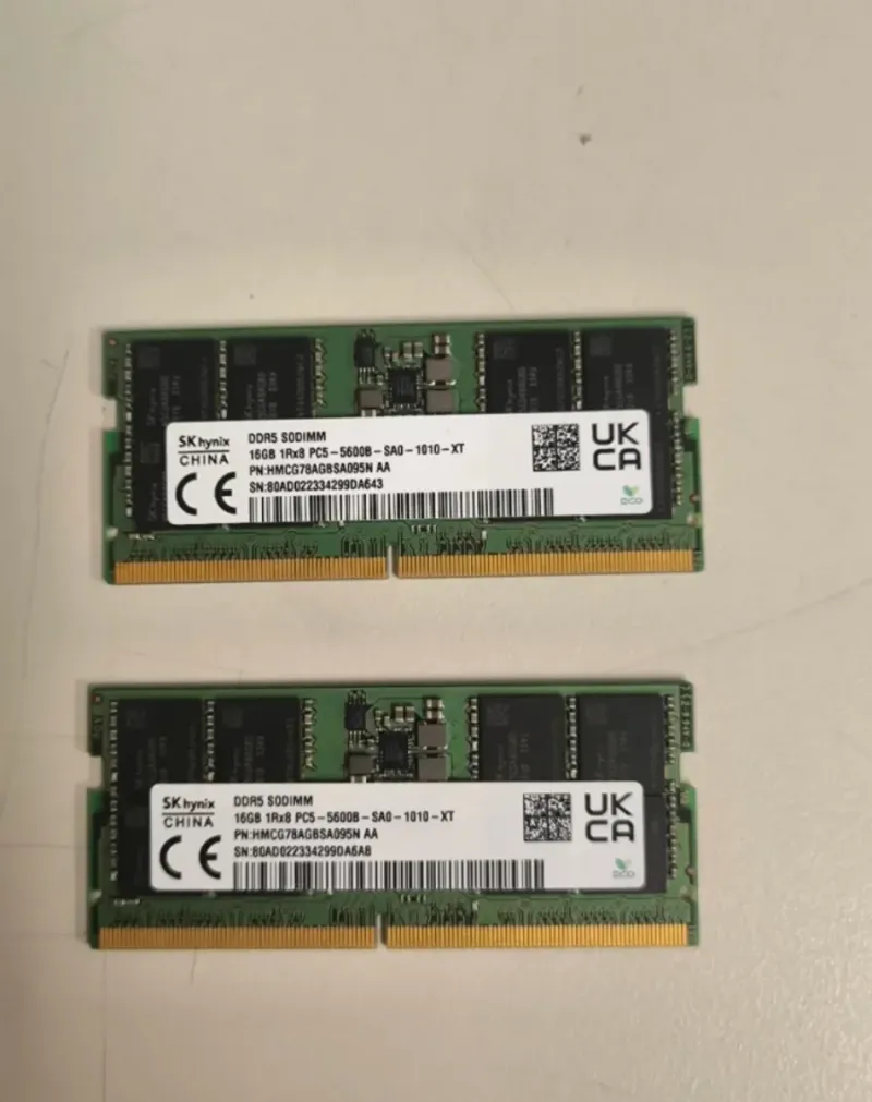 2x SK hynix 16GB DDR5 SODIMM 5600MHz
