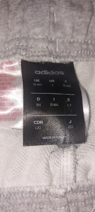 Pantalón corto Adidas niño gris