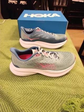 Hoka Mach-6 Zapatillas Running Azul/Rosa