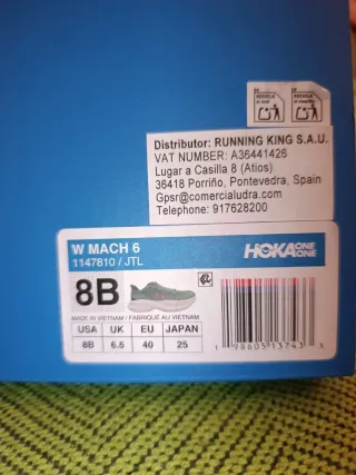 Hoka Mach-6 Zapatillas Running Azul/Rosa