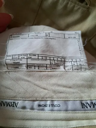 Pantaloni Uomo Armani Beige