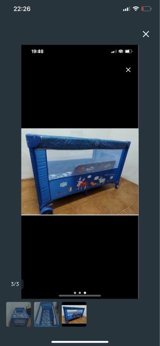 Cuna de viaje y parque infantil