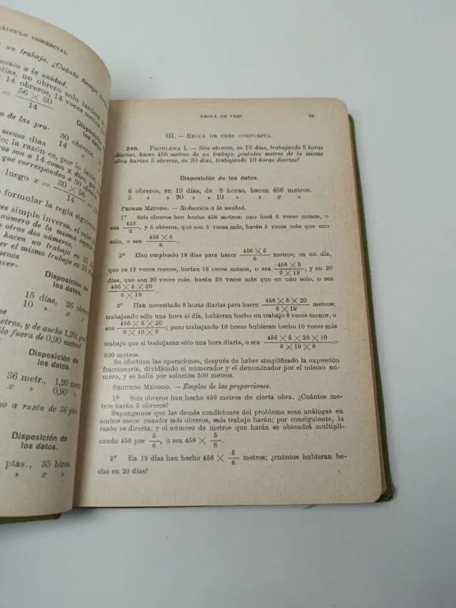 Libro antiguo Cálculo Comercial 1933