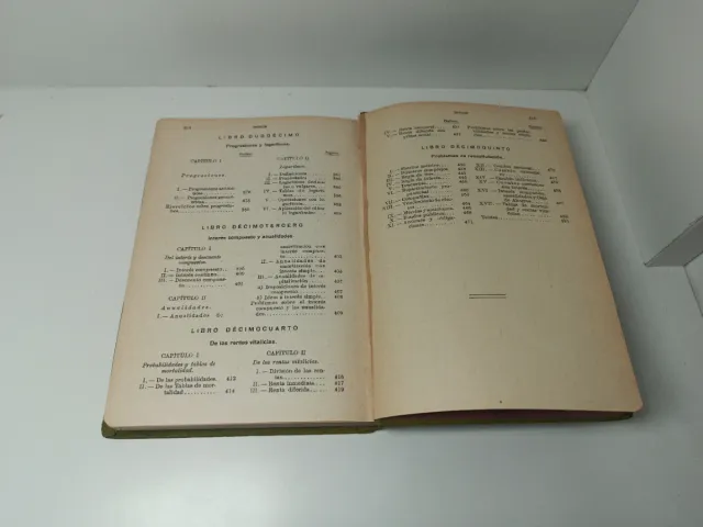 Libro antiguo Cálculo Comercial 1933