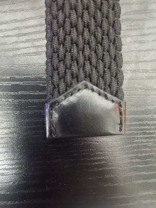 Cintura elastica intrecciata fibbia metallica