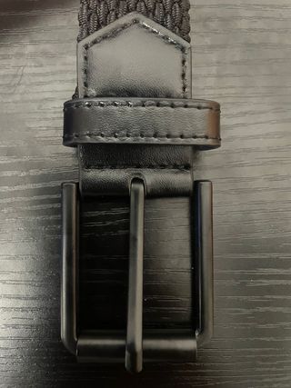 Cintura elastica intrecciata fibbia metallica