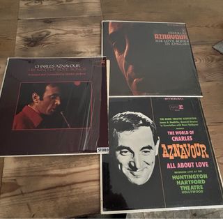 Lote de 3 discos de vinilos de Charles Aznavour