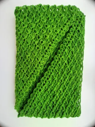 Chal tejido mujer hilo verde musgo