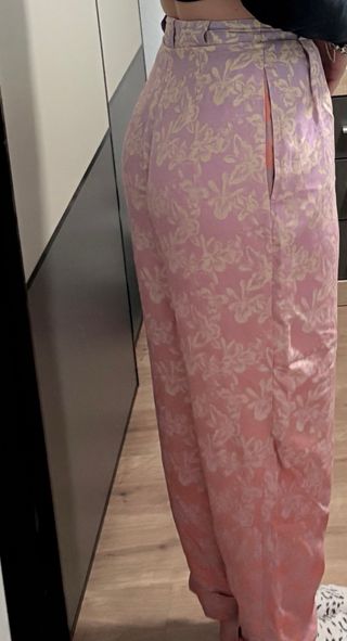 Pantalones Bimba y Lola florales morados