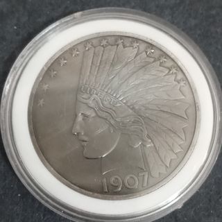 1907 TEN DOLLARS MONEDA ANTIGUA DE COLECCIÓN