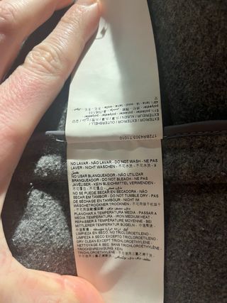 Abrigo lana gris talla única