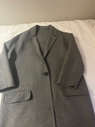 Abrigo lana gris talla única
