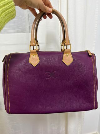 Bolso de piel Elos Morado