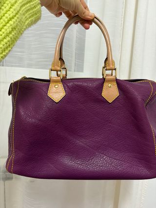 Bolso de piel Elos Morado