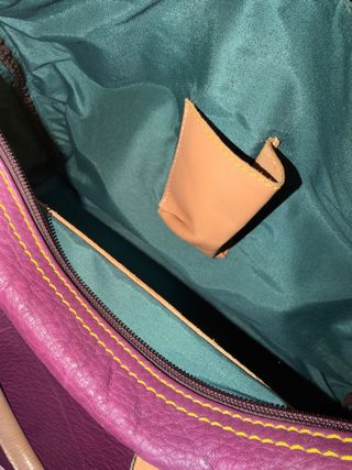 Bolso de piel Elos Morado