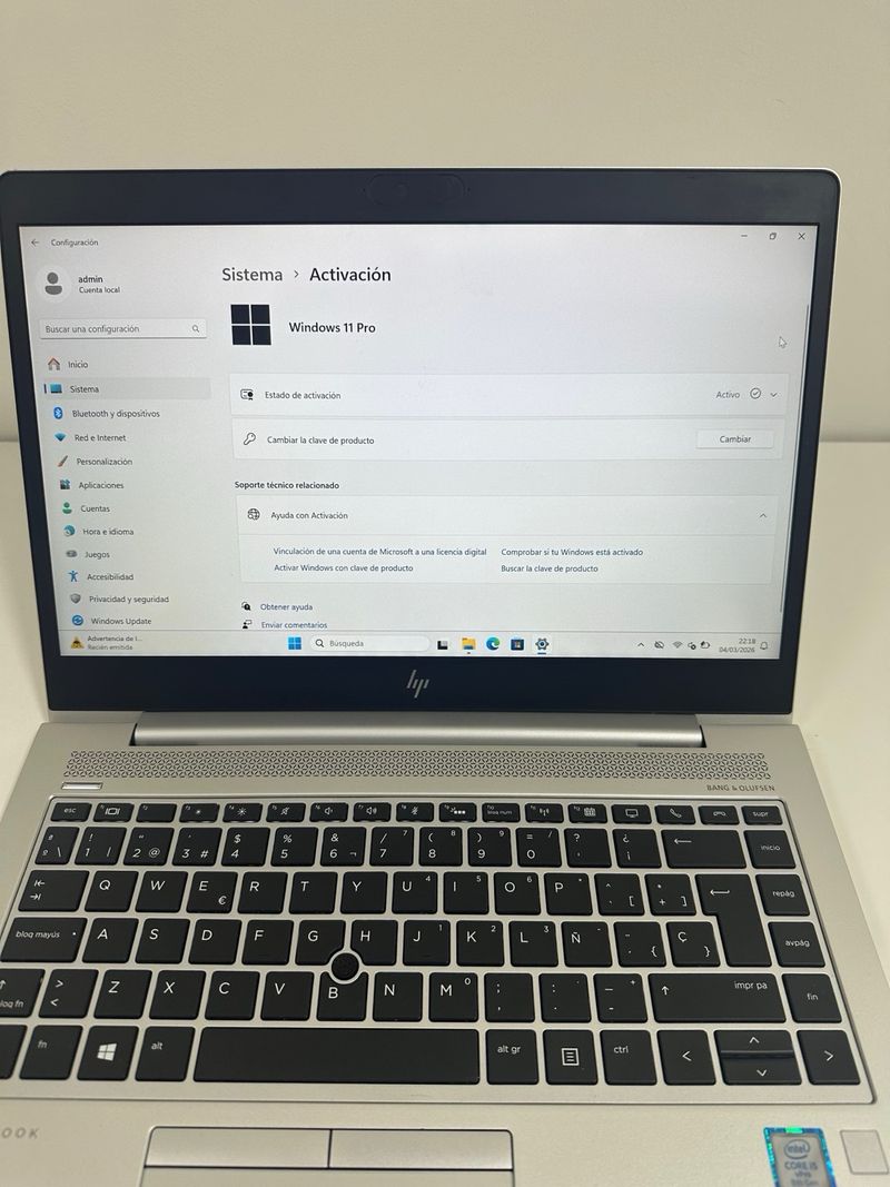 Portátil HP Elitebook 840 G6 Plata afbeelding 3