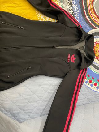 Vestido Adidas Negro y Rosa Vintage