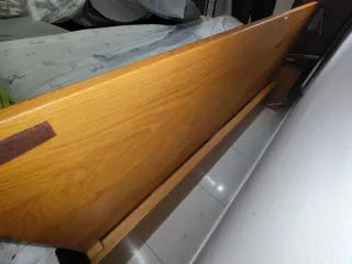 Cama Matrimonio Roble Macizo con cajones laterales