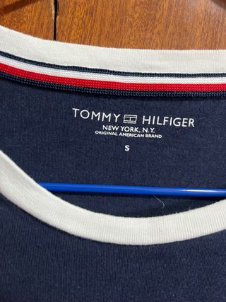 Camiseta Tommy Hilfiger Azul y Blanca Talla S