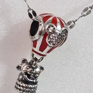 Collar de Plata y Acero con Colgante Globo