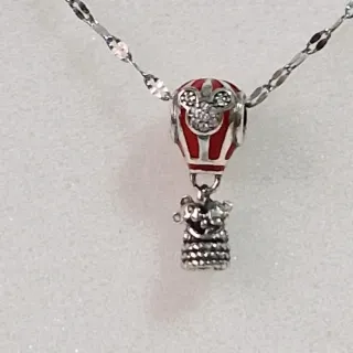 Collar de Plata y Acero con Colgante Globo