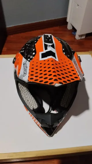 Casco Motocross Infantil Naranja