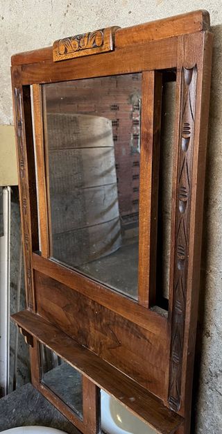 Palancanero restaurado lavabo madera mármol