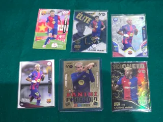Lote 6 cromos Lamine Yamal Panini