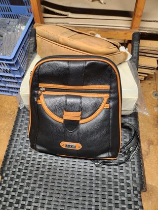 Bolso Piel Negro Mujer