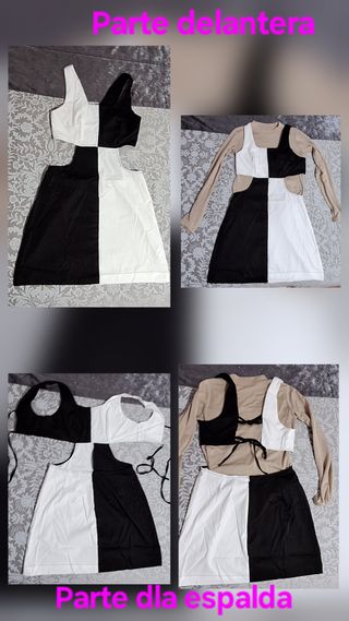 Vestido sin estrenar blanco y negro