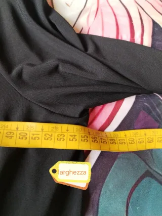 Cardigan asimmetrico nero taglia unica